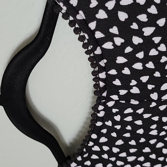 Lane Bryant Romantic Girly Peplum Elastic Waist 3/4 Sleeve Heart Print Top 14/16 - Picture 6 of 6